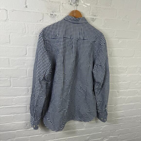 Jos. A. Bank Women's Tailored Fit Button Down Shirt Long Sleeve Blue/White L - Picture 2 of 4